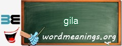 WordMeaning blackboard for gila